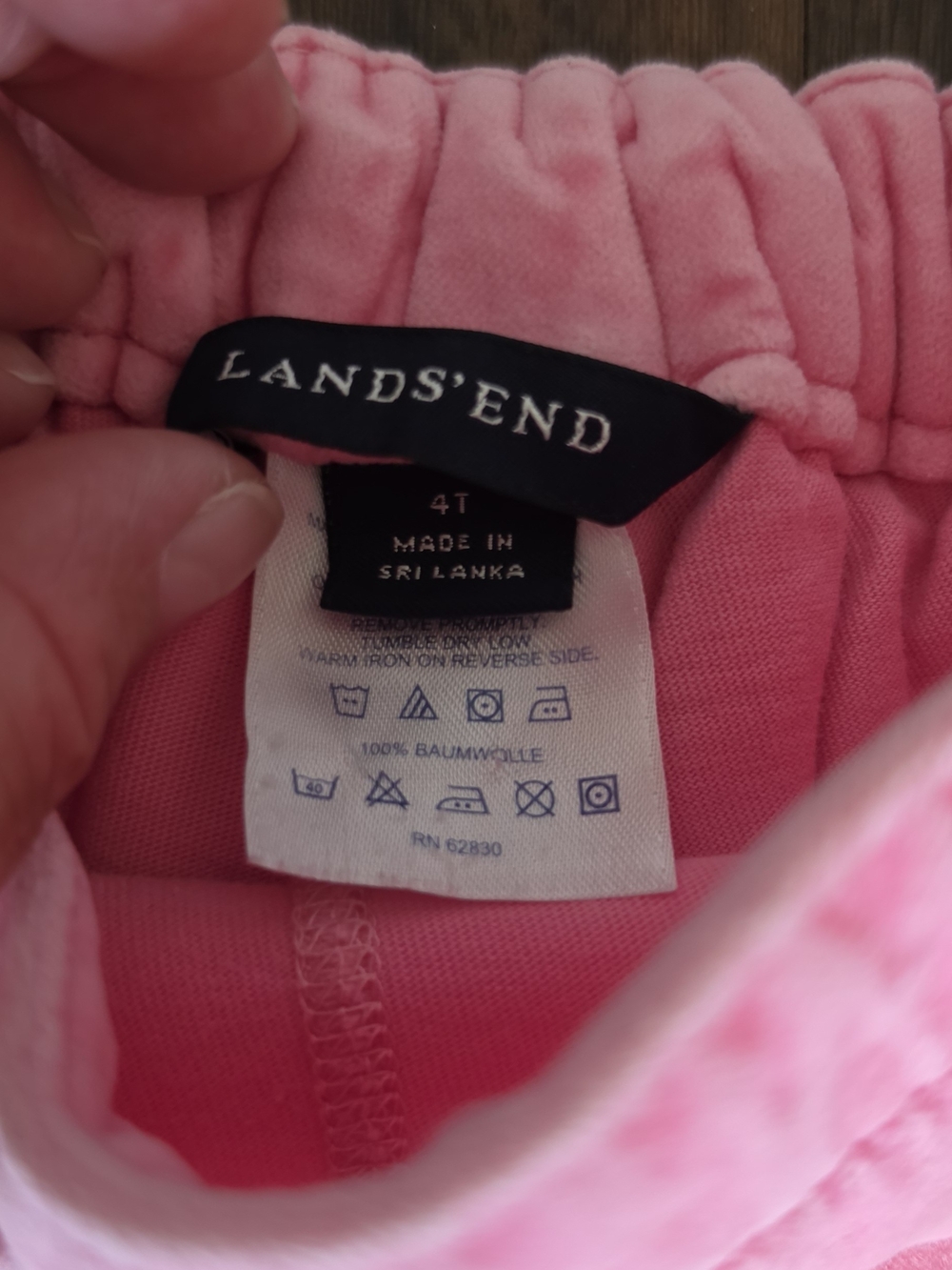 Lands' End Pink Tank Top with Rhinestone Script - Picture 3 of 4